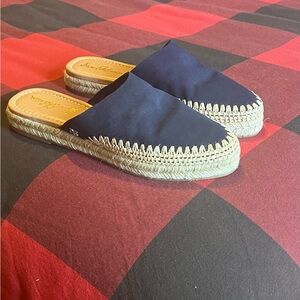 Sam Edelman Navy Espadrille Slides